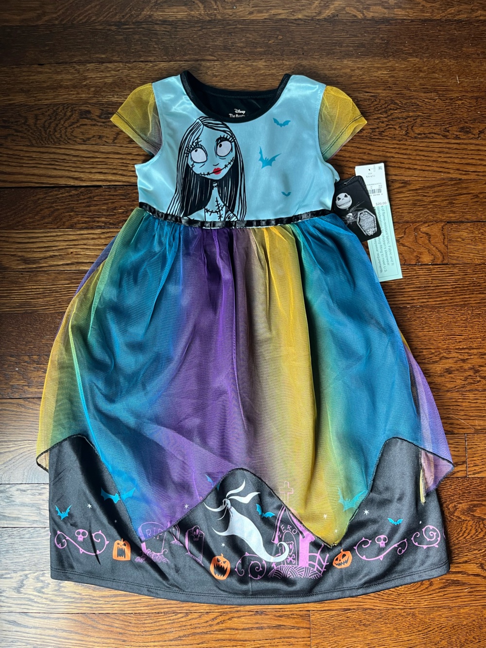 Disney The Nightmare Before Christmas Sally Rainbow-Tulle Play Dress - XS 4/5